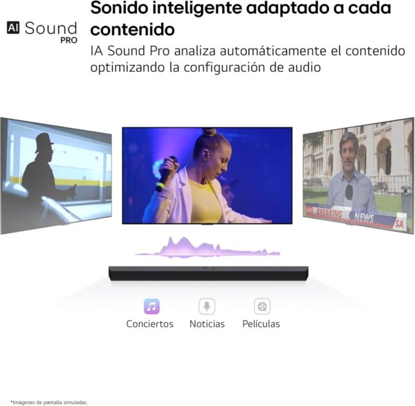 LG S40TR - Barra de Sonido Inteligente, 400W Potencia y 4.1 Canales - Imagen 6